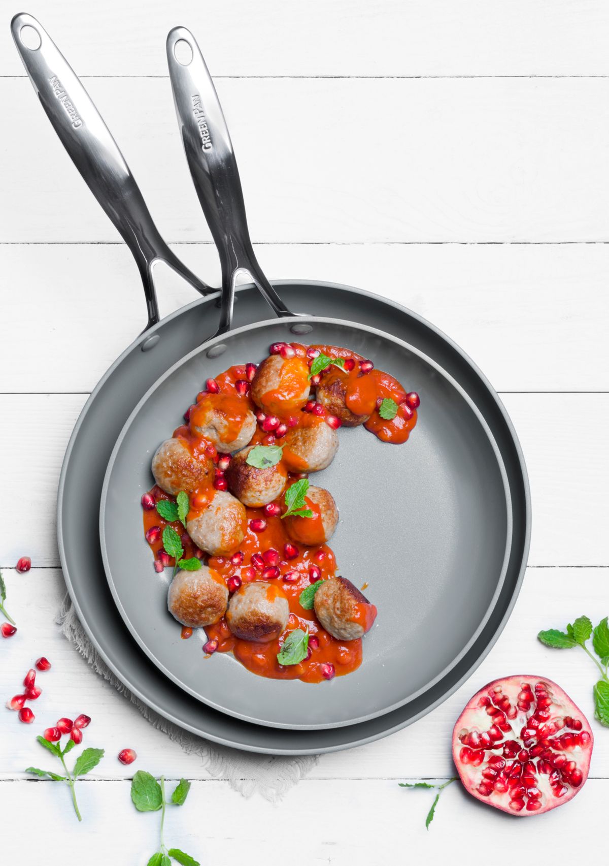 Valencia Pro Magneto 10-inch and 12-inch Ceramic Non-Stick Open Frypan Set