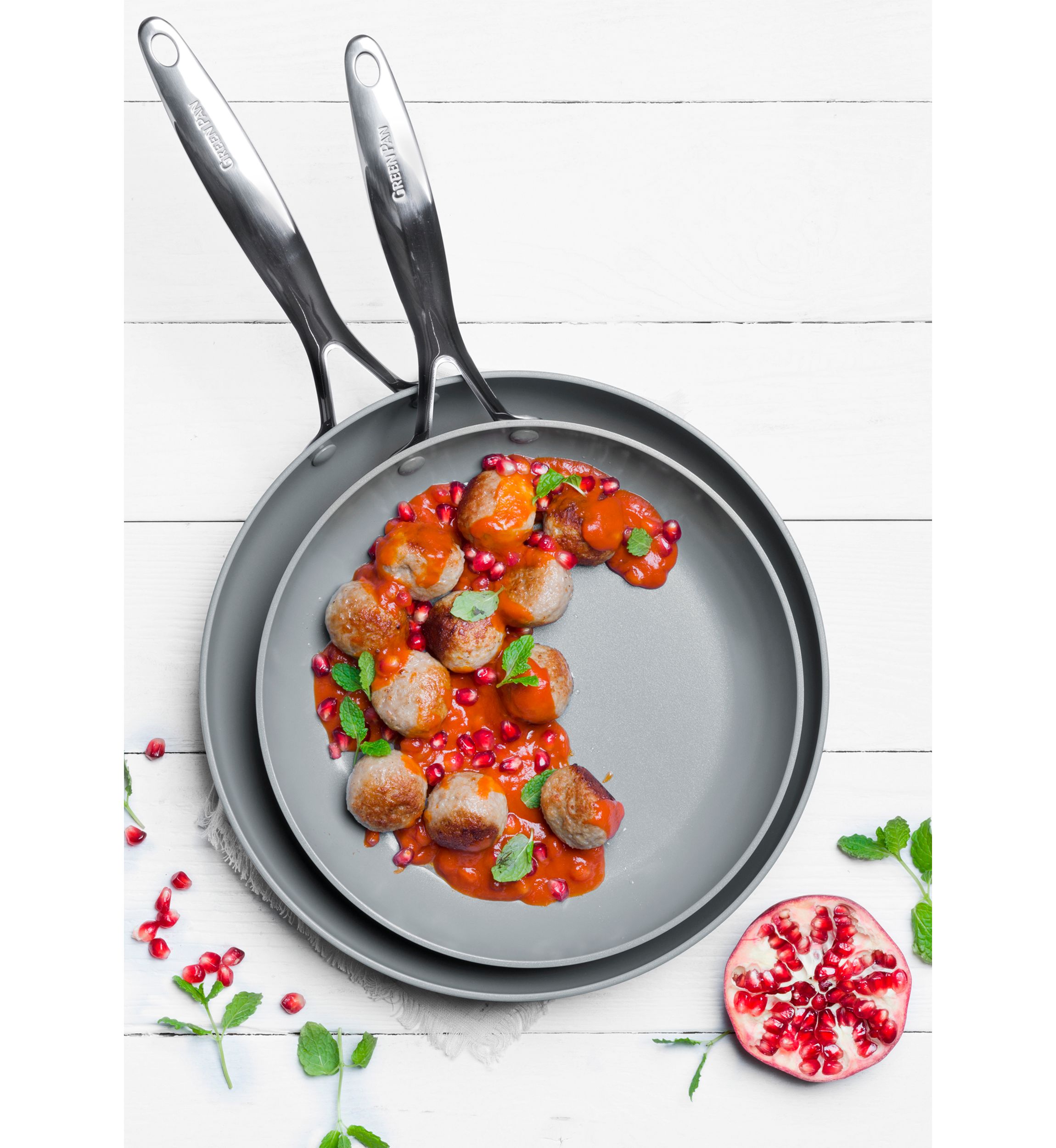 Valencia Pro Magneto 10-inch and 12-inch Ceramic Non-Stick Open Frypan Set