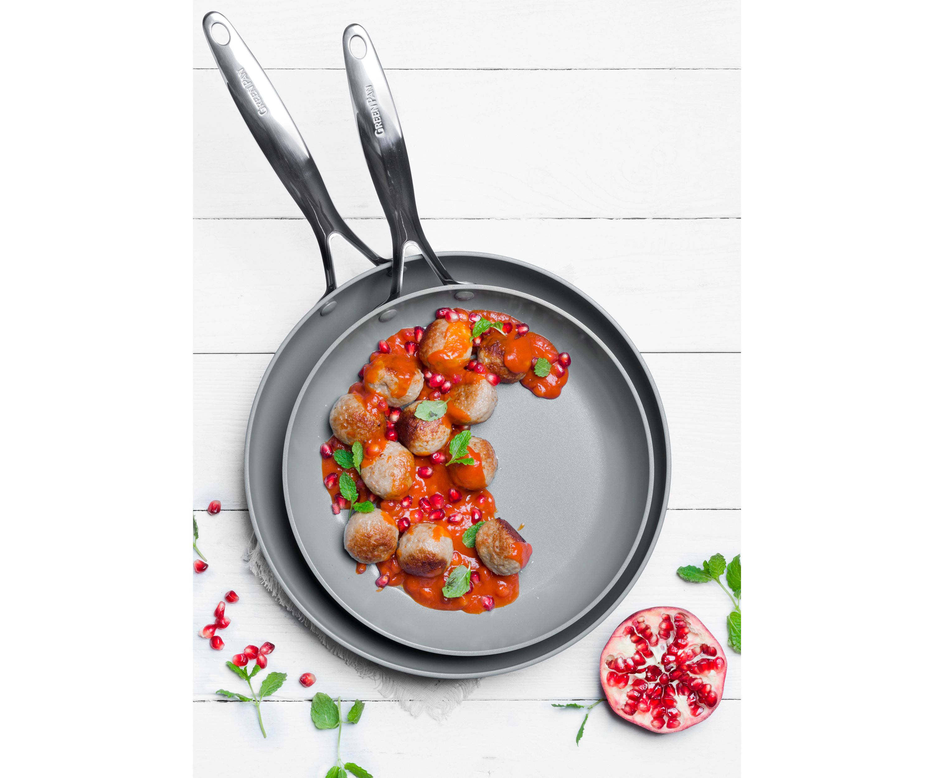 Valencia Pro Magneto 10-inch and 12-inch Ceramic Non-Stick Open Frypan Set