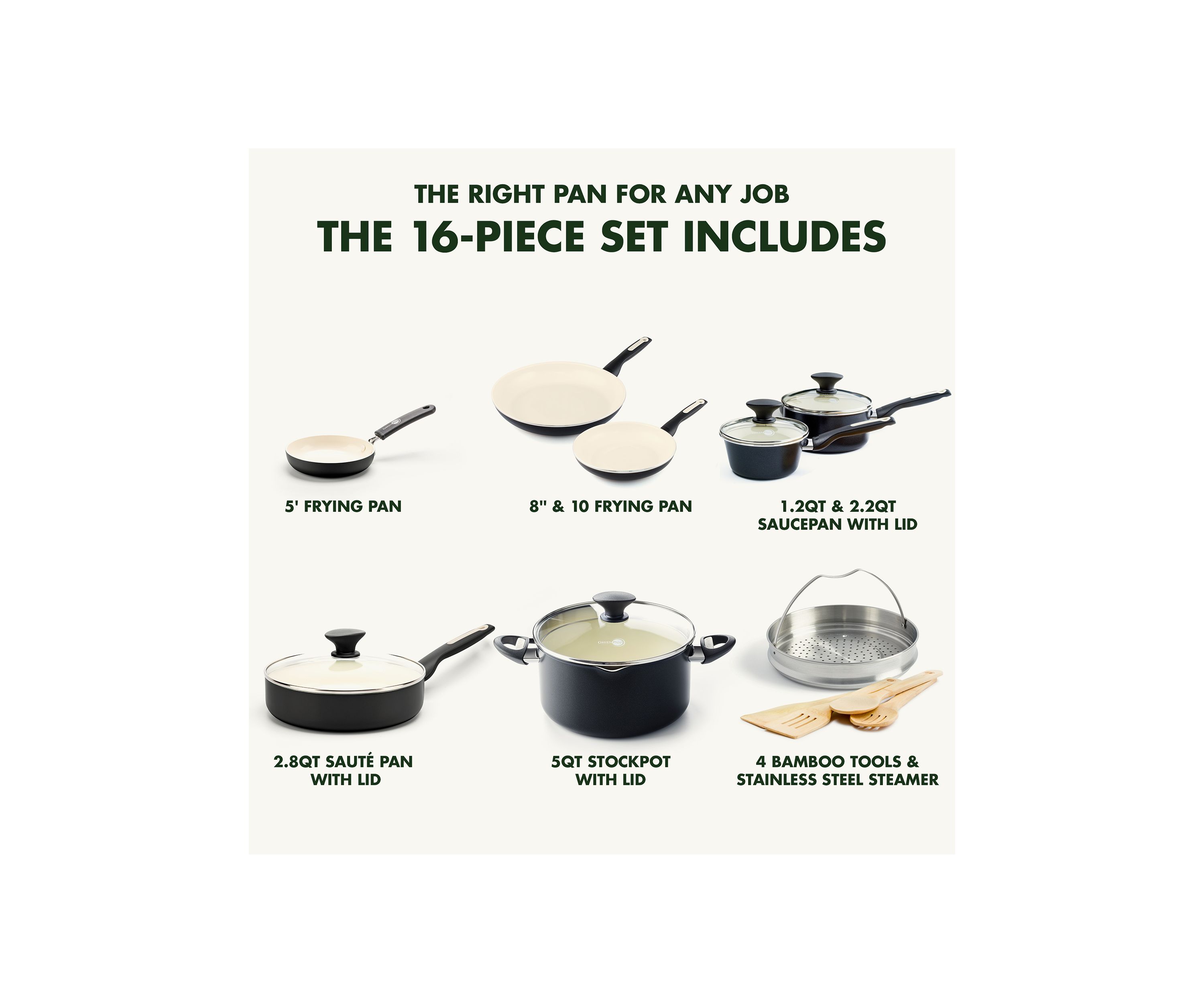 Rio 16-Piece Cookware Set