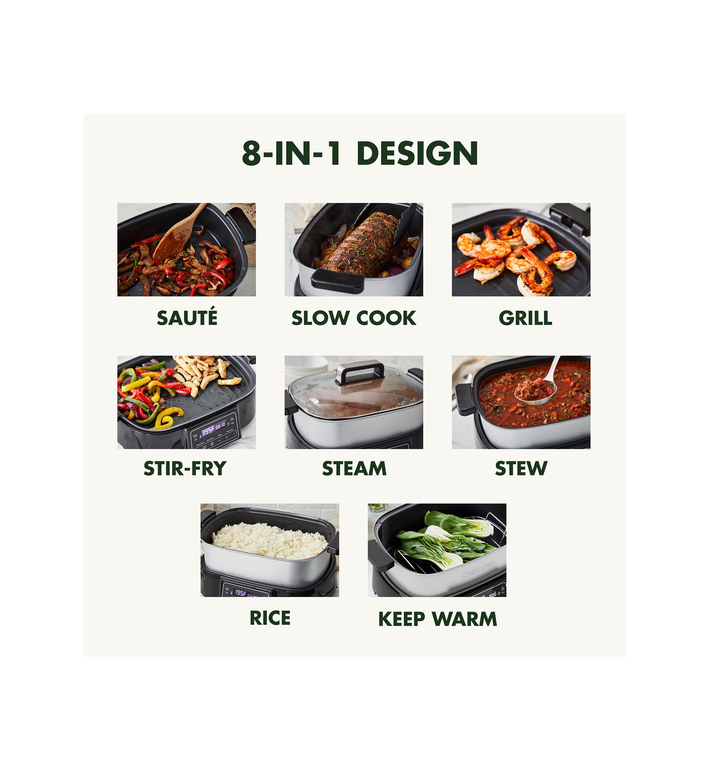 Bistro Slow Cooker, Skillet, & Grill