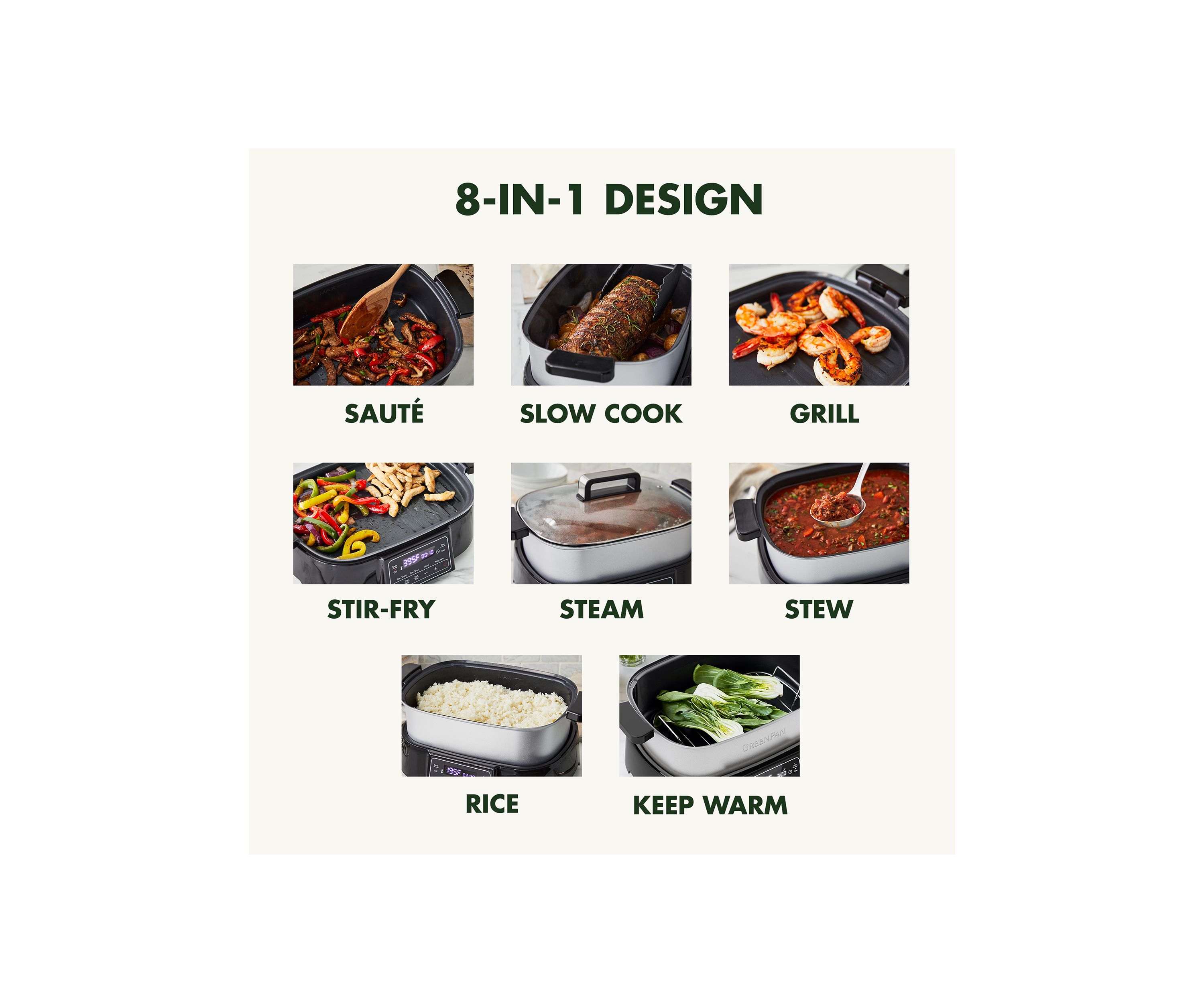 Bistro Slow Cooker, Skillet, & Grill