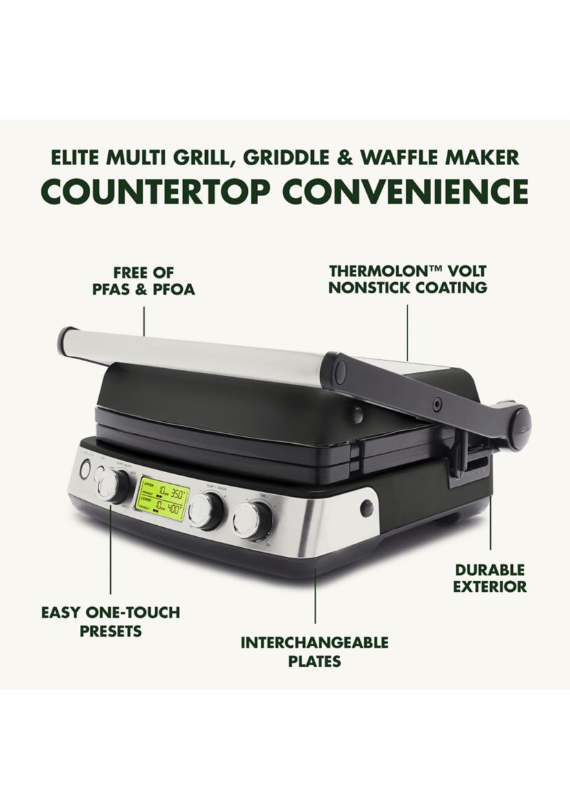 Elite Multi Grill, Griddle, Waffle Maker