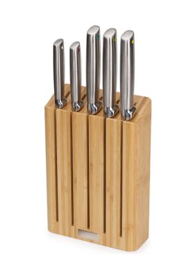 Joseph Joseph Elevated Steel Knives Bamboo 6 Piece Knife and Block Set