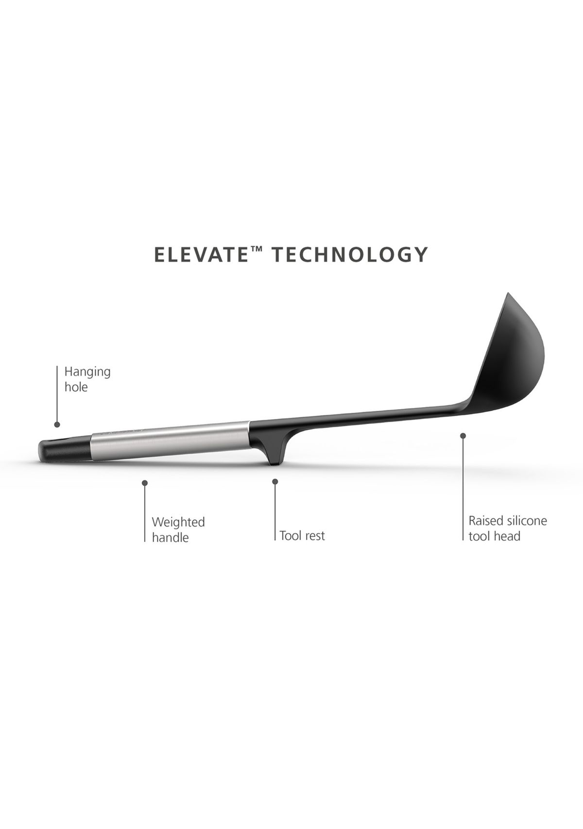 Elevate Silicone Carousel 6 Piece Utensil Set with Rotating Storage Stand