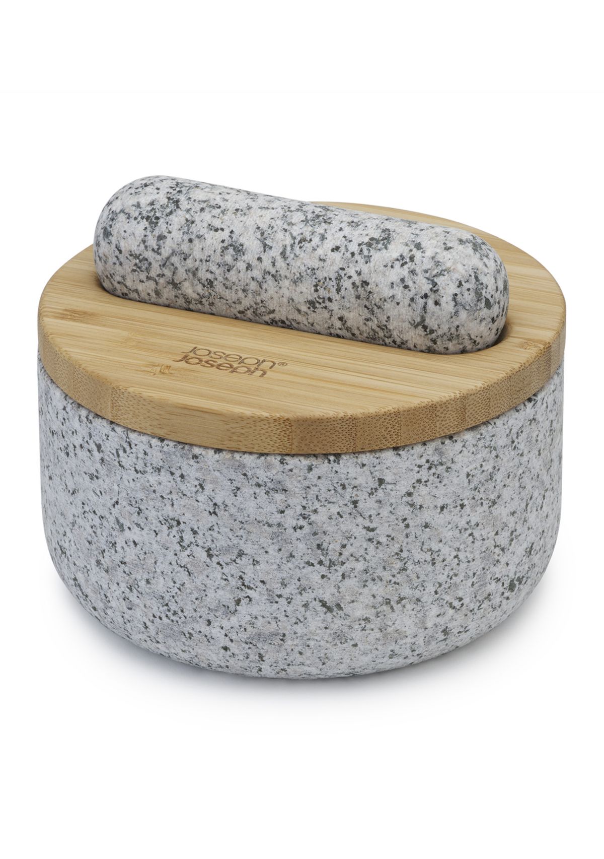 Pestle and Mortar with Bamboo Lid