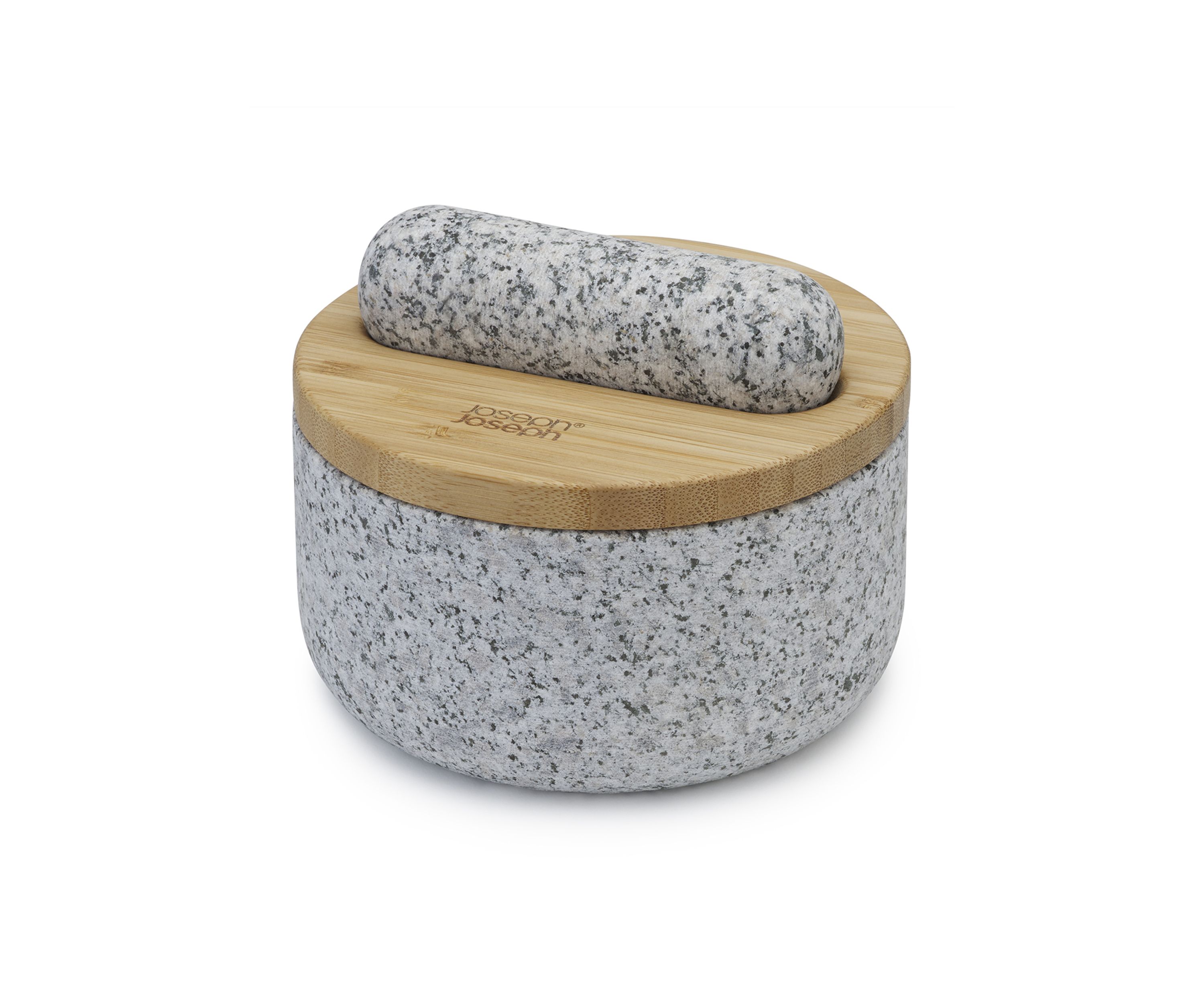 Pestle and Mortar with Bamboo Lid