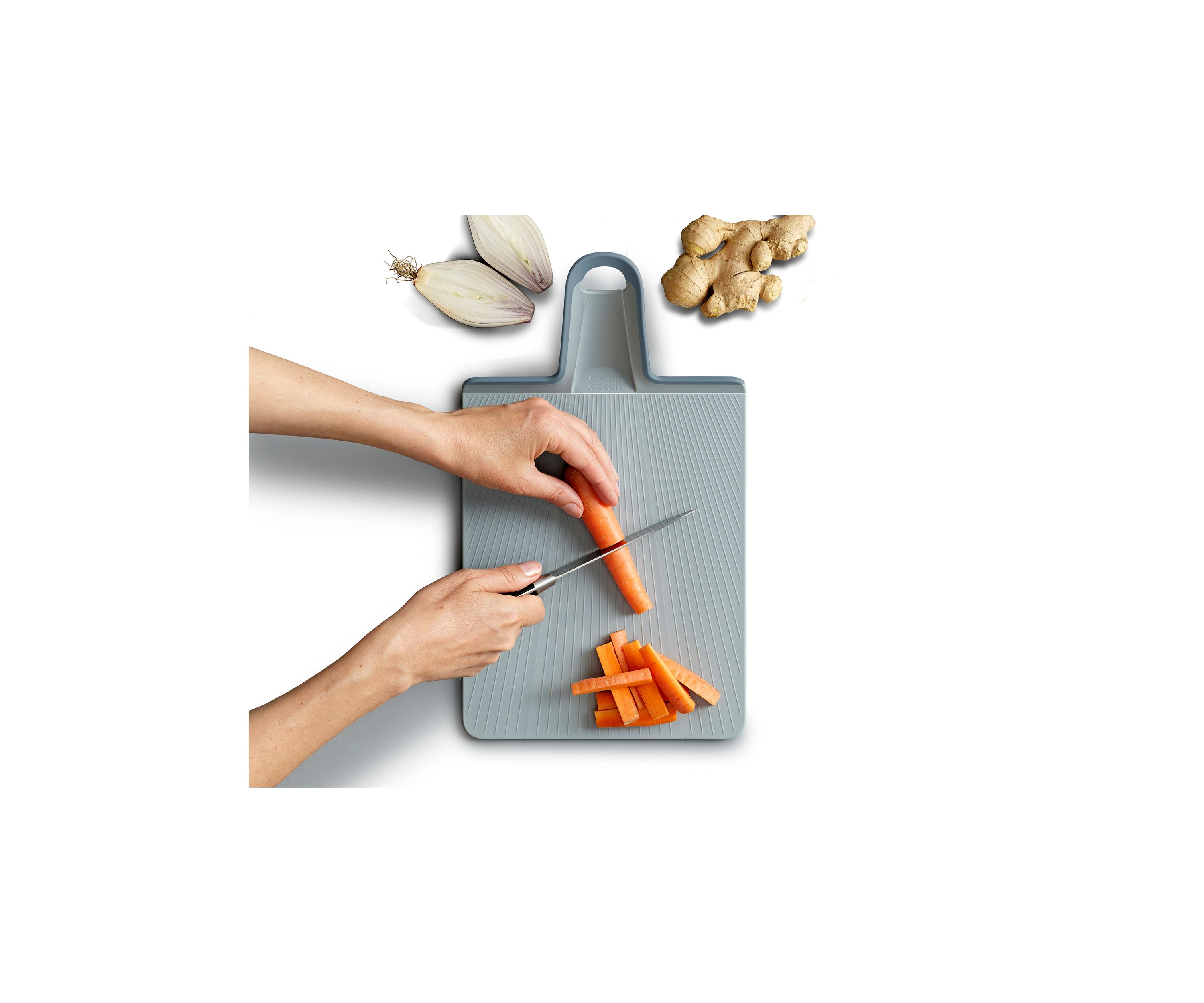 Chop2Pot Plus Folding Chopping Board (Regular) - Pale Blue