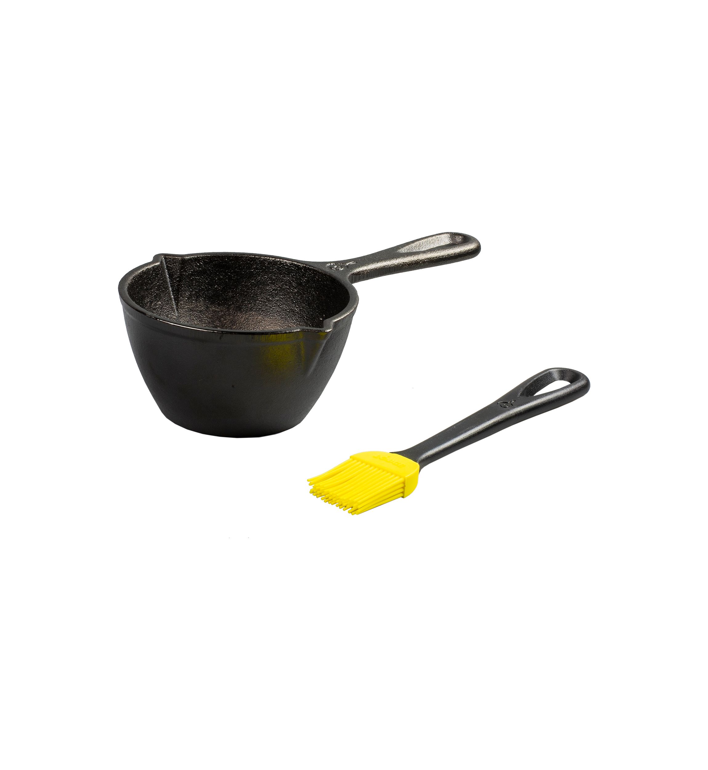 Cast Iron Melting Pot and Silicone Brush
