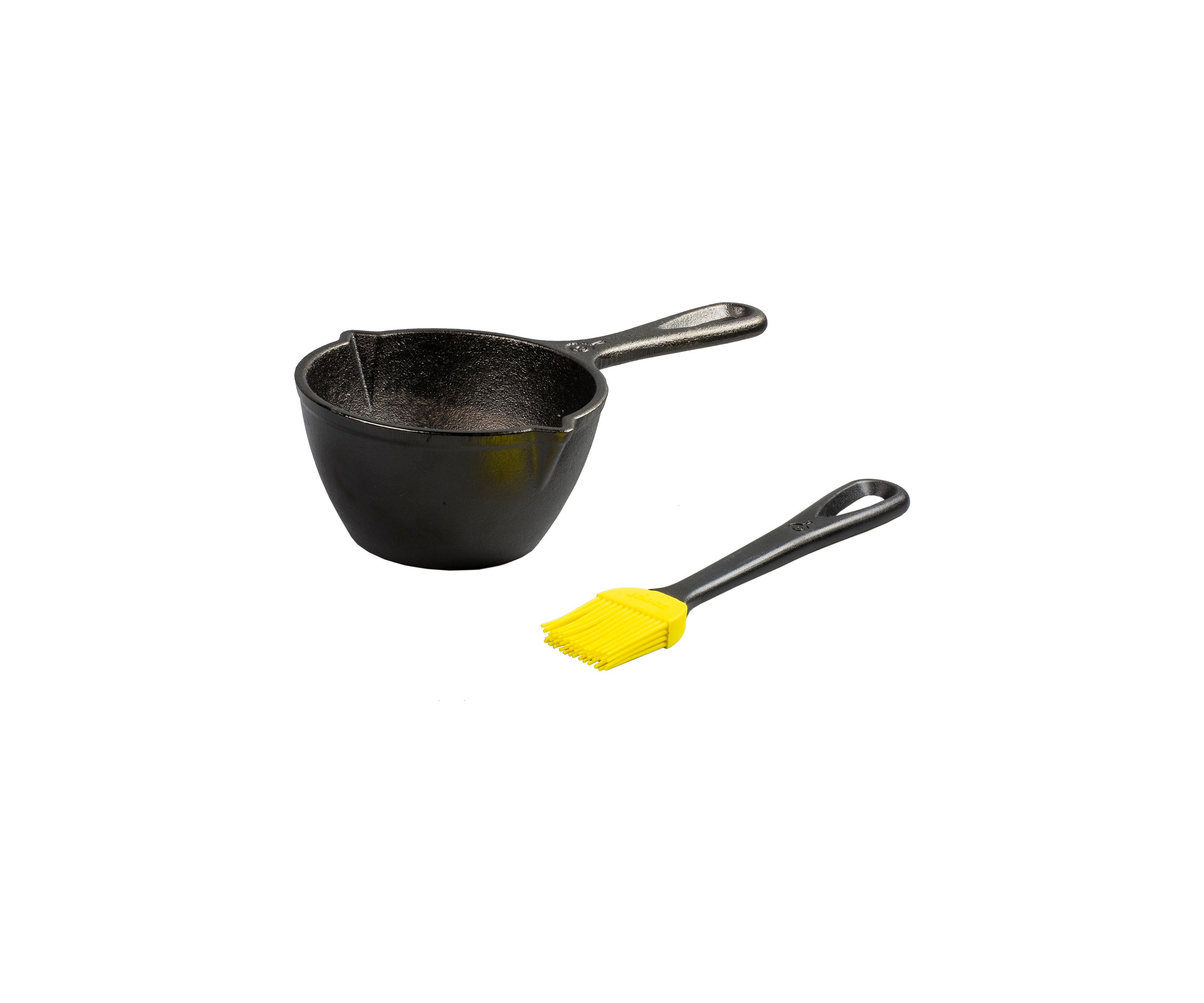 Cast Iron Melting Pot and Silicone Brush