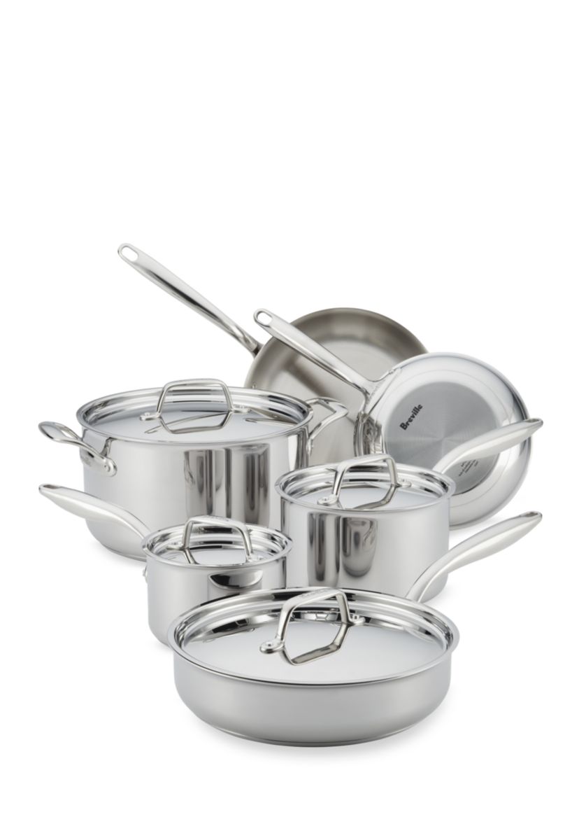 Thermal Pro™ 10-Piece Clad Stainless Steel Cookware Set