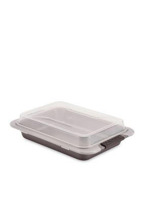 Advanced Bakeware Nonstick Cake Pan with Lid - 9" x 13" Gray with Silicone Grips