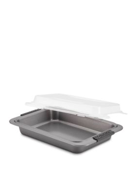 Advanced Bakeware Nonstick Cake Pan with Lid - 9" x 13" Gray with Silicone Grips