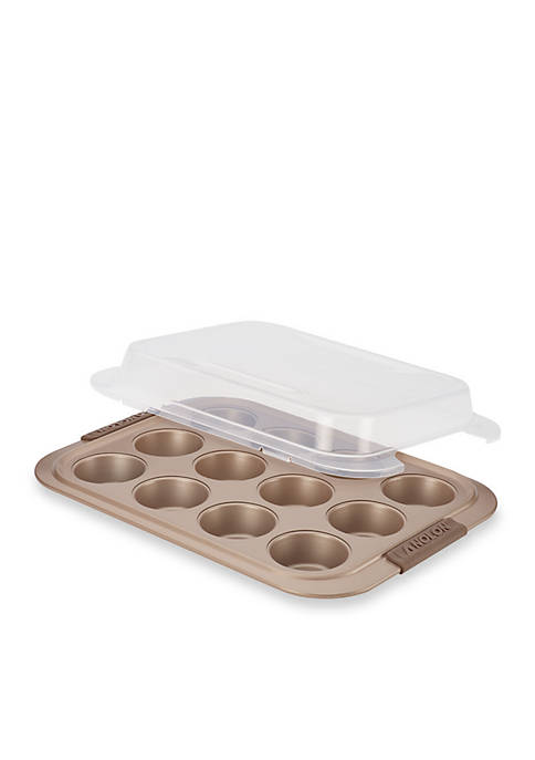 Anolon Bronze Nonstick Bakeware 12-Cup Muffin Pan with