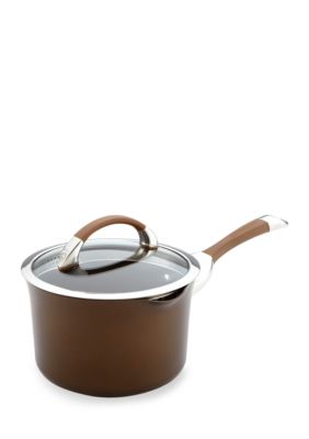 Circulon 3.5-Quart Symmetry Chocolate Straining Saucepan