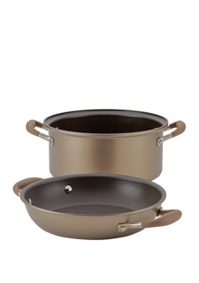 biltmore 12 qt.non stick dishwasher safe hard anodized belly stockpo