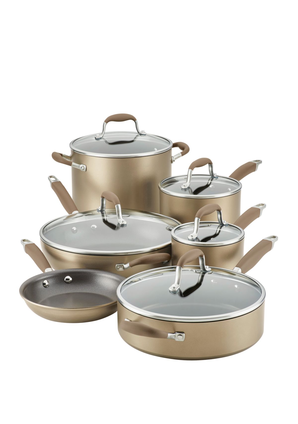 Anolon Advanced Home 11pc Hard Anodized Nonstick Cookware Set Moonstone