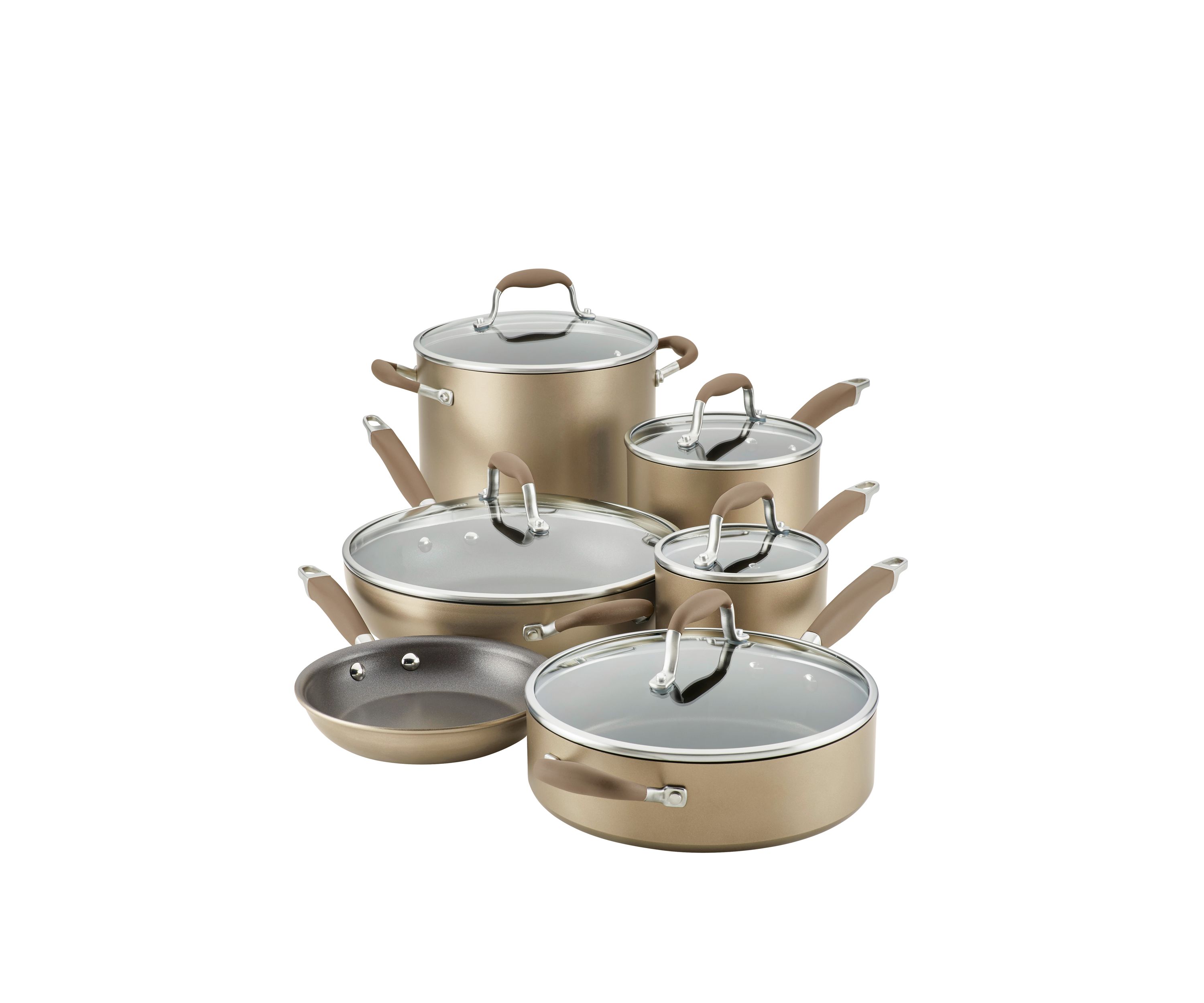 Anolon Advanced Home 11pc Hard Anodized Nonstick Cookware Set Moonstone