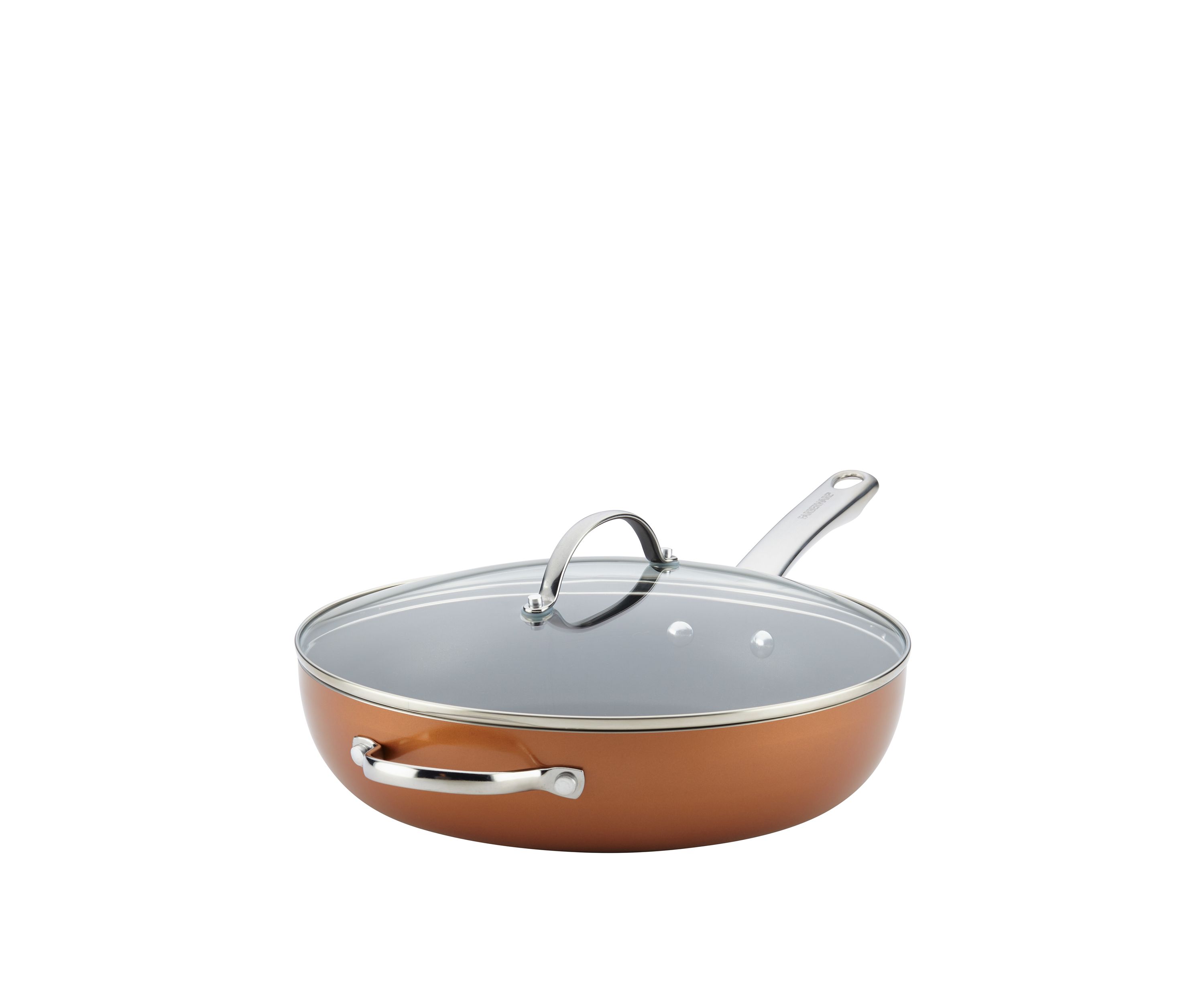 Luminescence Aluminum 12 Inch Nonstick Covered Deep Skillet