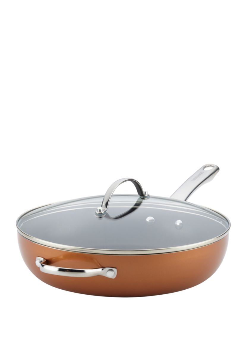 Luminescence Aluminum 12 Inch Nonstick Covered Deep Skillet