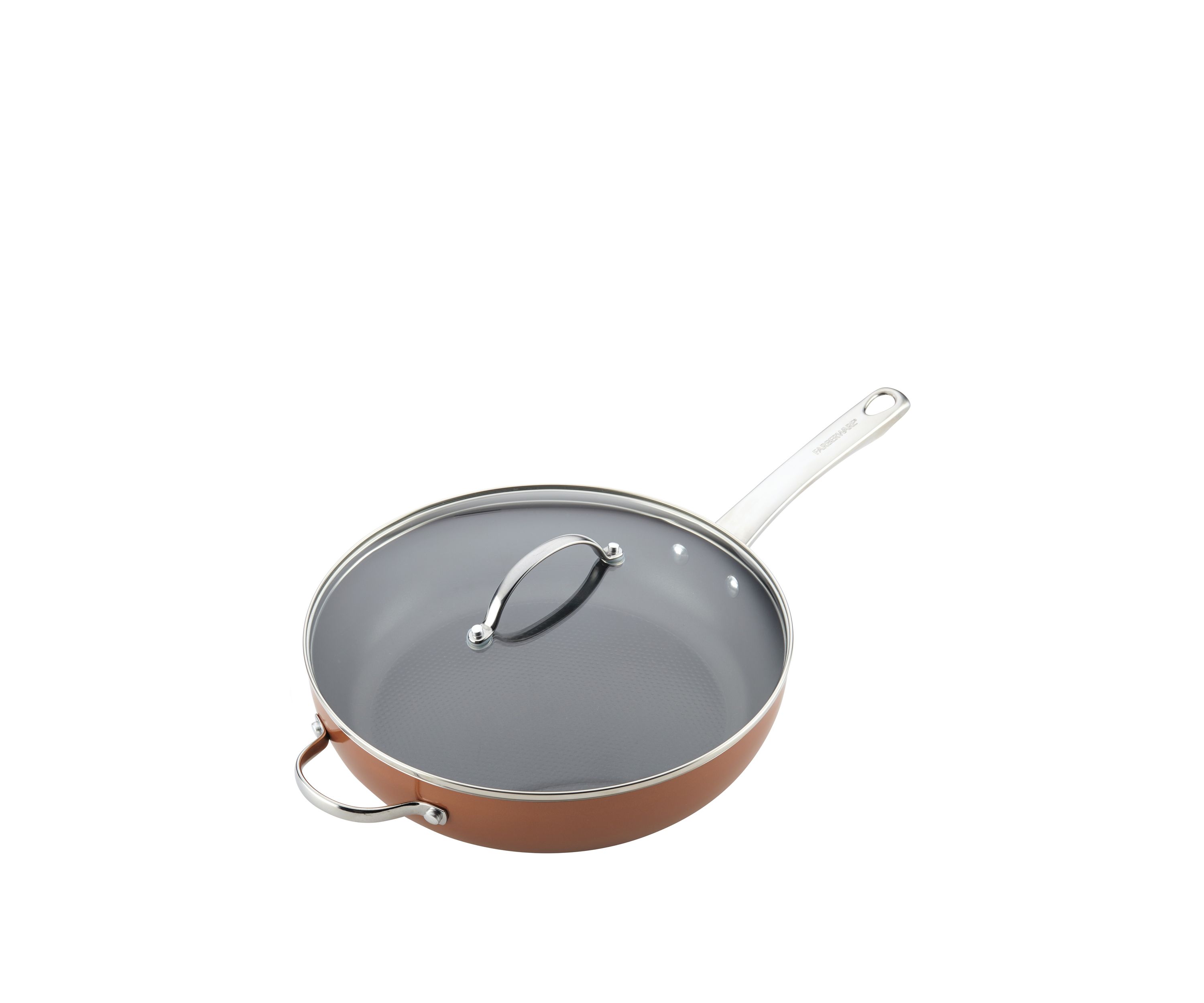 Luminescence Aluminum 12 Inch Nonstick Covered Deep Skillet