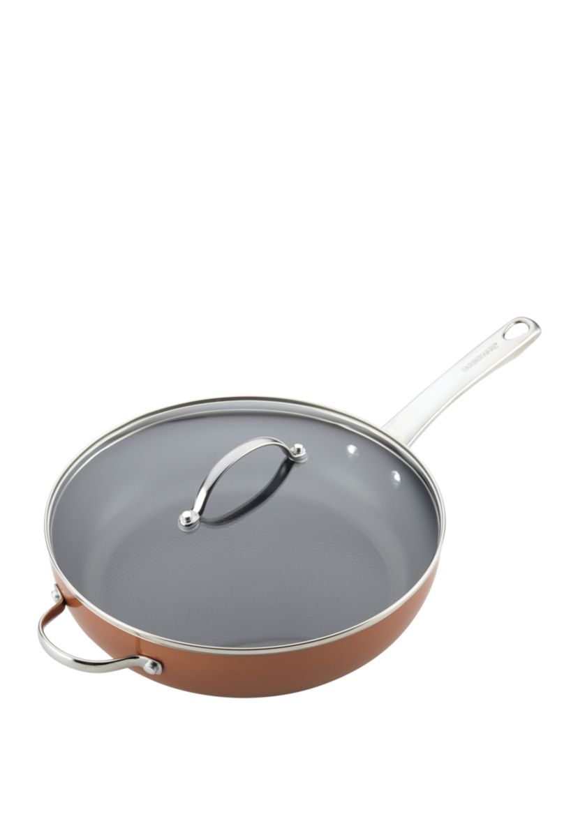 Luminescence Aluminum 12 Inch Nonstick Covered Deep Skillet