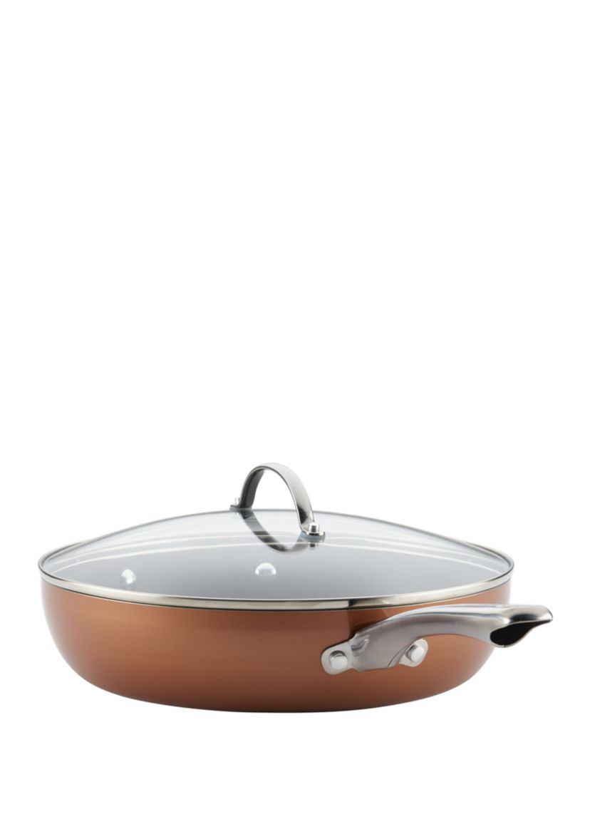 Luminescence Aluminum 12 Inch Nonstick Covered Deep Skillet