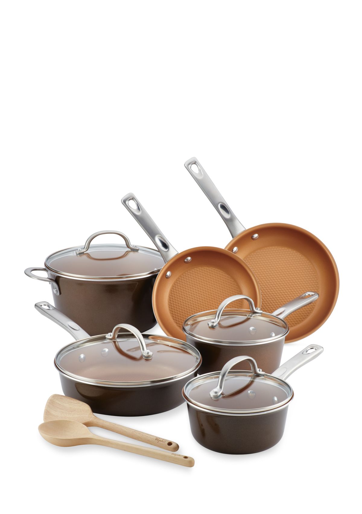 Ayesha Curry Home Collection 12-Piece Porcelain Enamel Nonstick ...