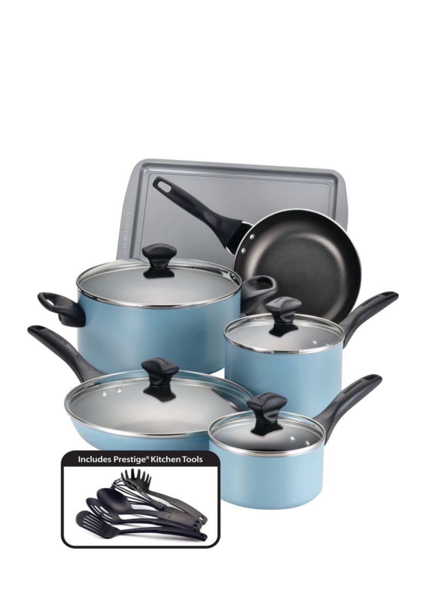 15-Piece Cookware Set, Aqua