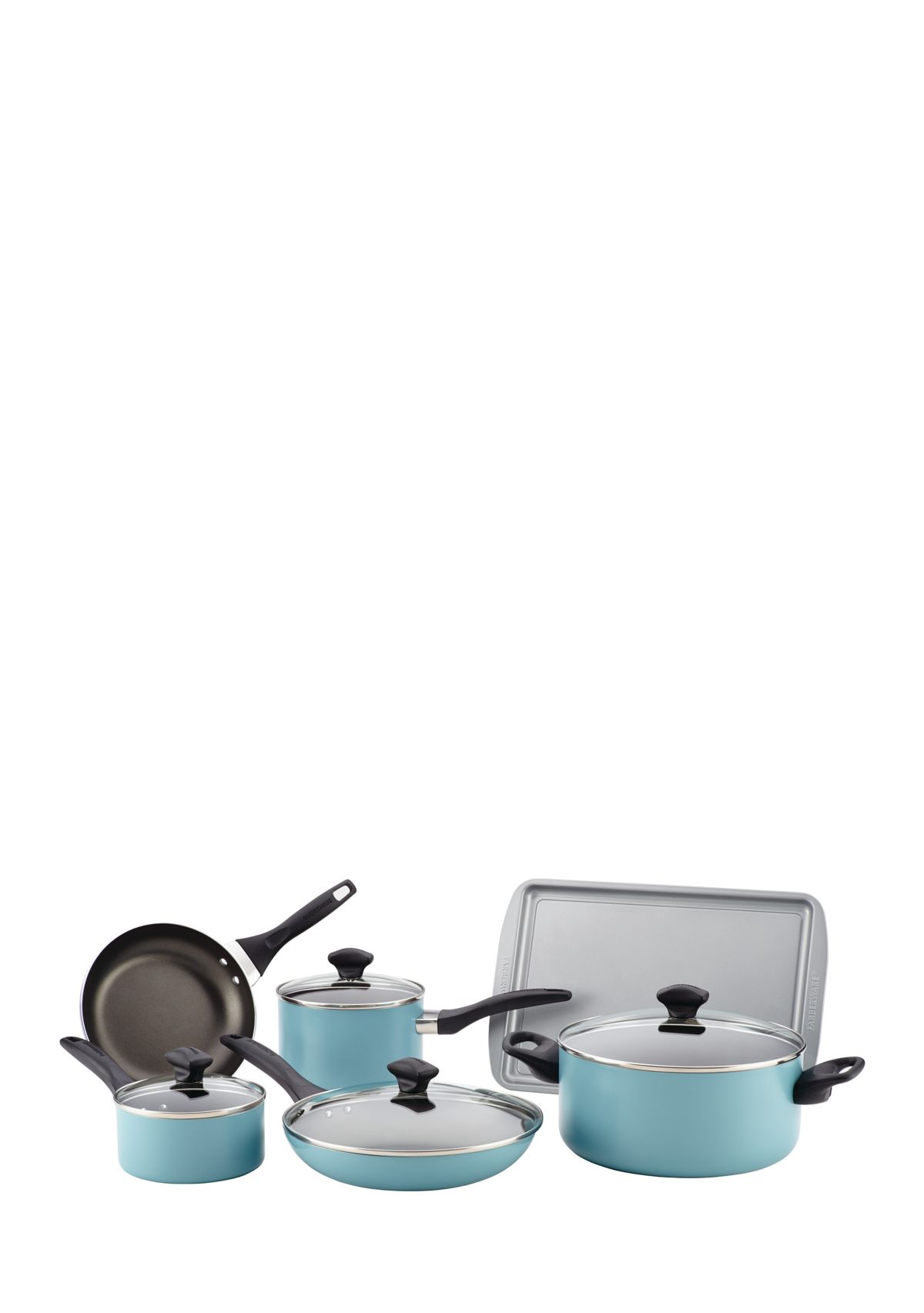 15-Piece Cookware Set, Aqua