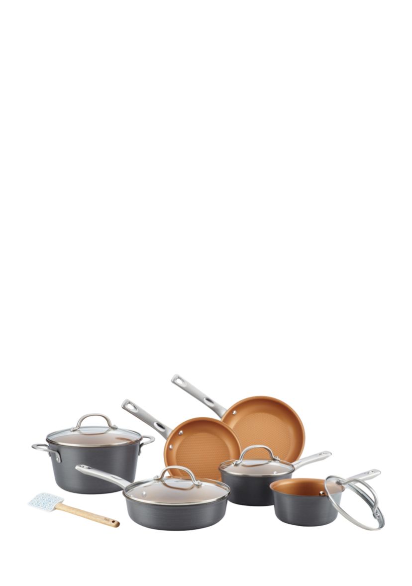 Home Collection 11-Piece Hard Anodized Aluminum Cookware Set