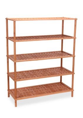 Household Essentials 5 Tier Bamboo Shoe Rack Belk