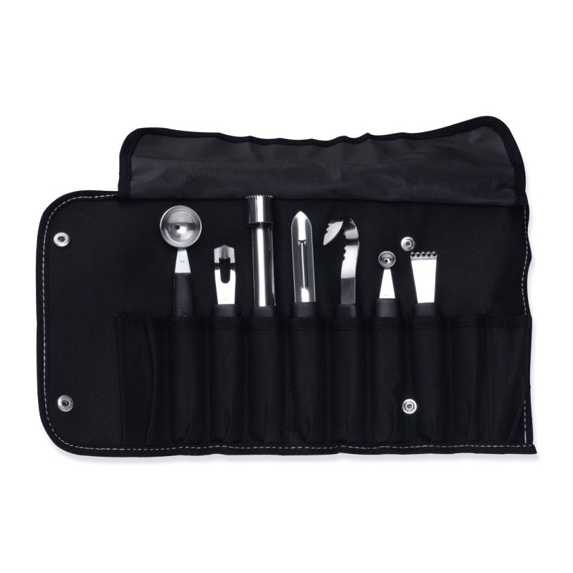 BergHOFF Essentials Stainless Steel 8Pc Garnishing Set and Folding Bag