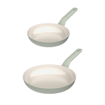 BergHOFF Balance 2Pc Nonstick Ceramic Frying Pan Set, Recycled Aluminum, Moonmist