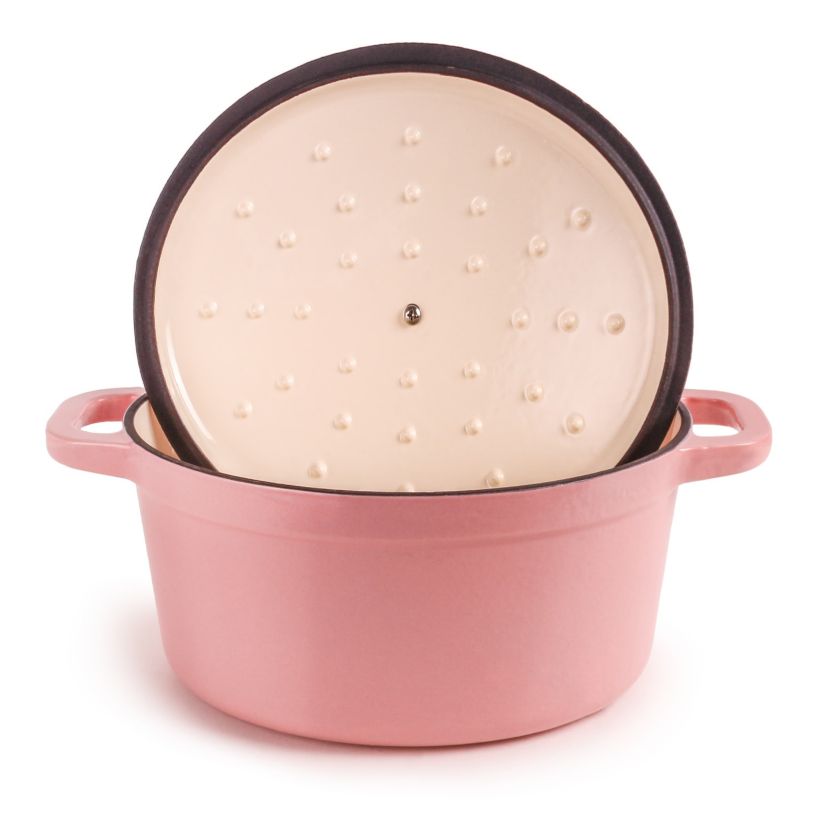BergHOFF Neo Cast Iron Dutch Oven 7qt., Meringue