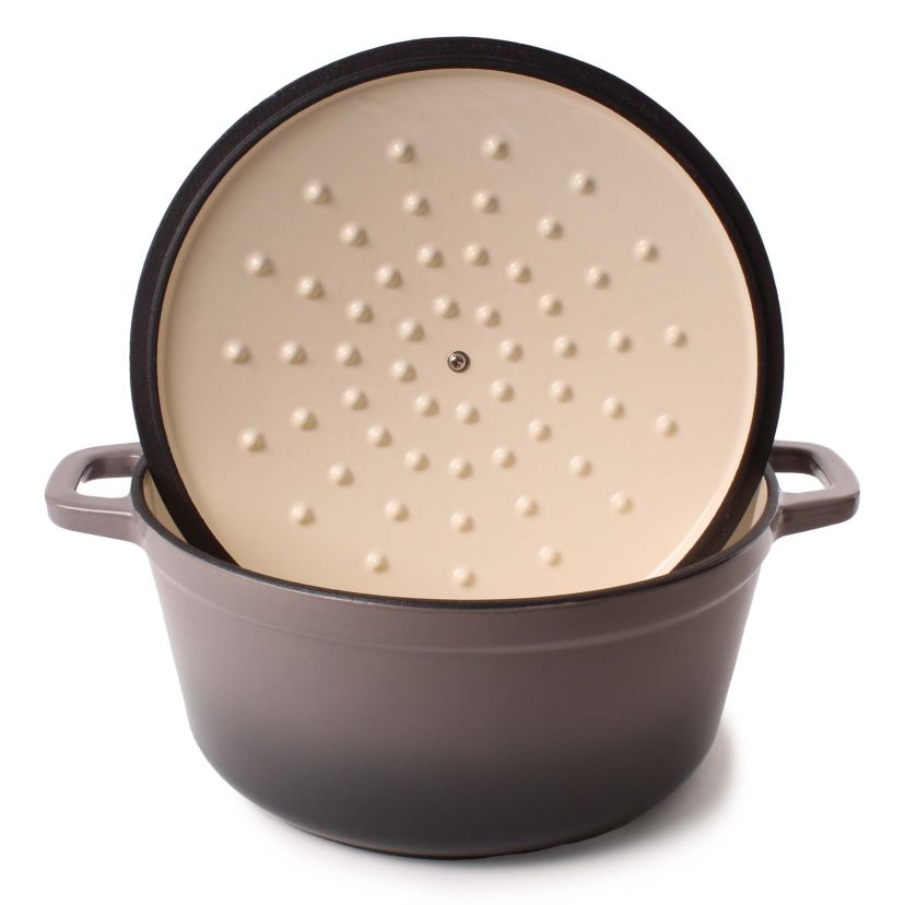 BergHOFF Neo 4Pc Enameled Cast Iron Cookware Set, 3qt., 7qt. Dutch Ovens, Matching Lid, Fast, Evenly Heat, Oven Safe, Green