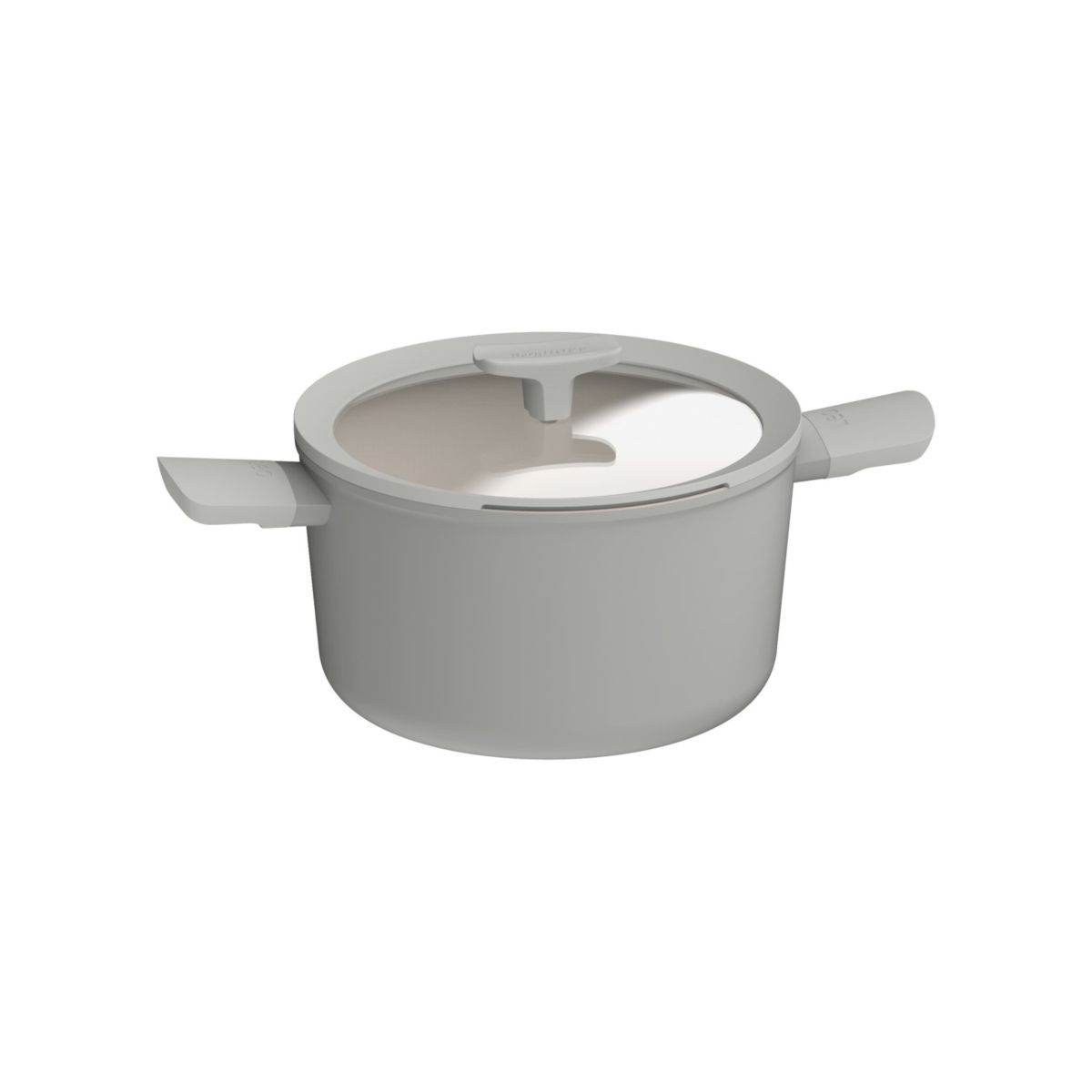 BergHOFF Balance Nonstick Ceramic Stockpot 10", 5.8qt. With Glass Lid, Recycled Aluminum, Sage