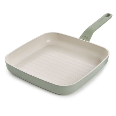 BergHOFF Balance Nonstick Ceramic Grill Pan 10", Recycled Aluminum, Sage