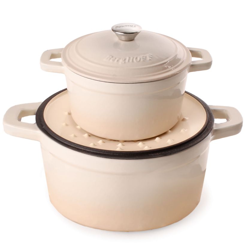 BergHOFF Neo Cast Iron Dutch Oven 3qt., Oyster