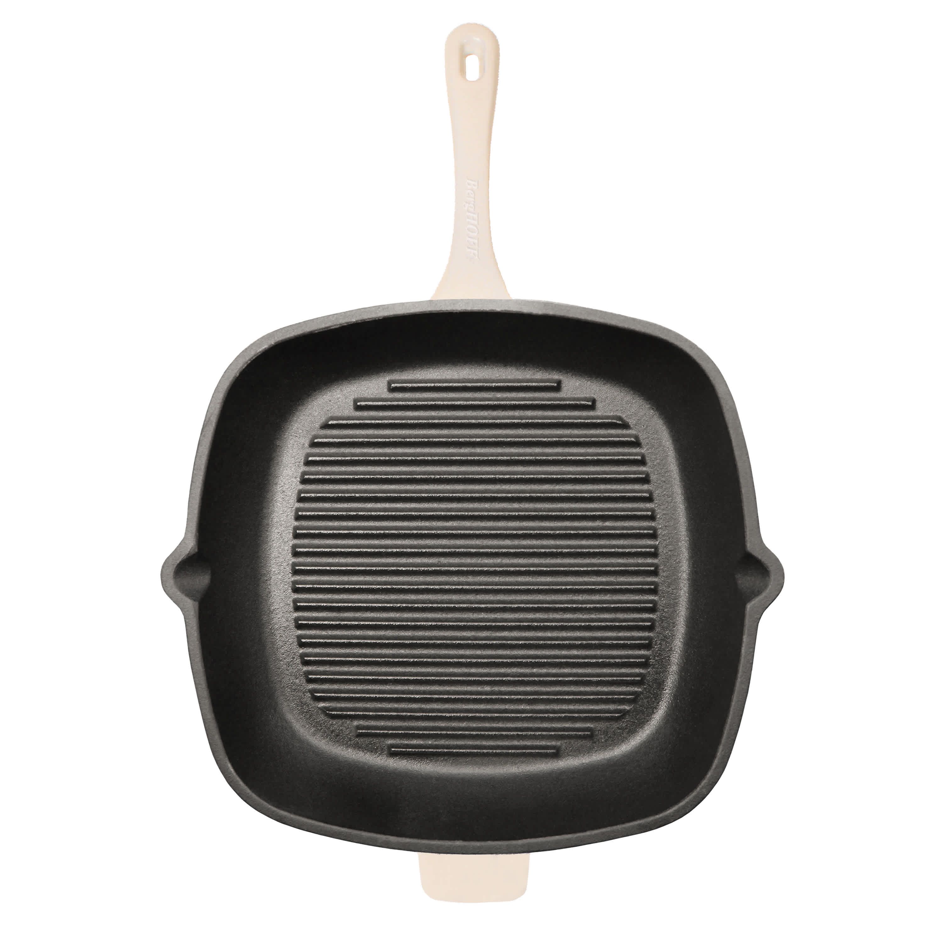 BergHOFF Neo Cast Iron 3pc Dutch Oven, Grill Pan, Green