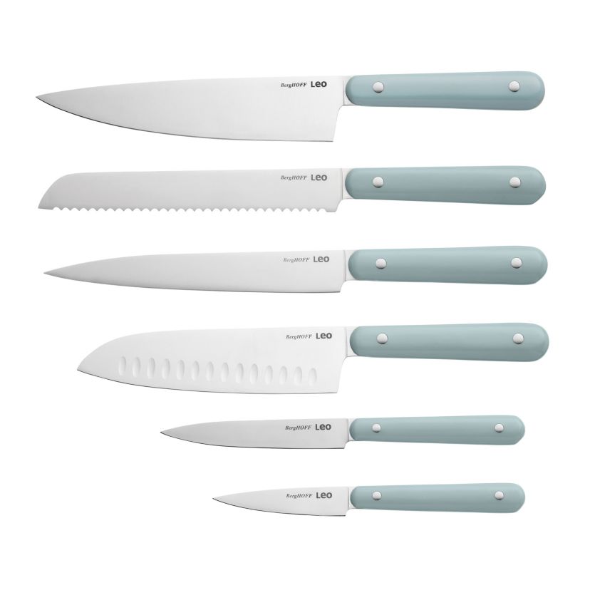 BergHOFF Slate Stainless Steel 7Pc Knife Block Set