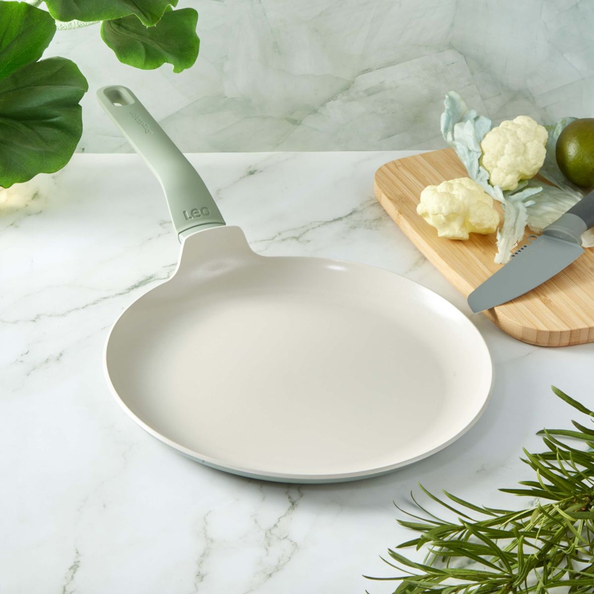 BergHOFF Balance Nonstick Ceramic Pancake Pan 10.25", Recycled Aluminum, Moonmist