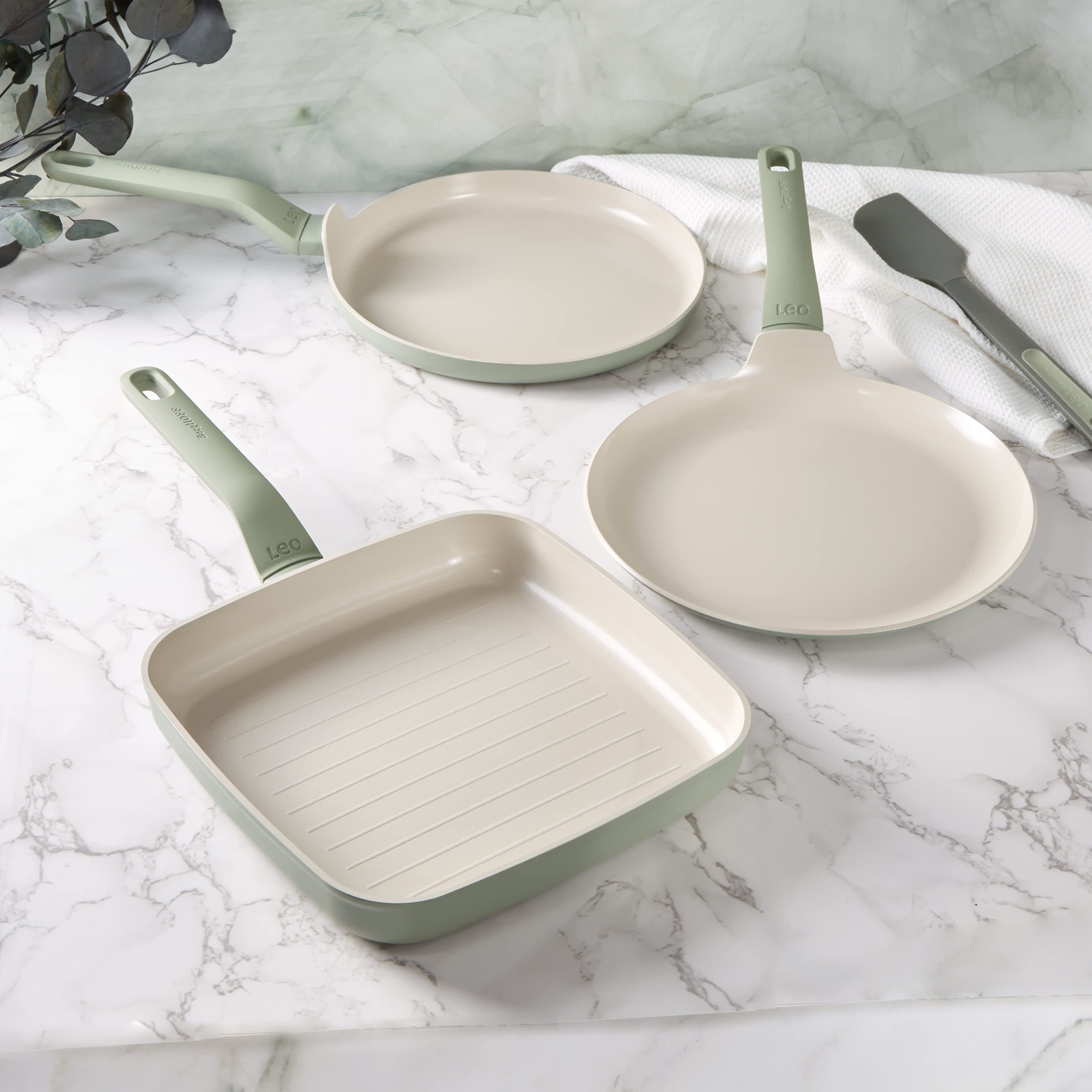 BergHOFF Balance Nonstick Ceramic Pancake Pan 10.25", Recycled Aluminum, Moonmist