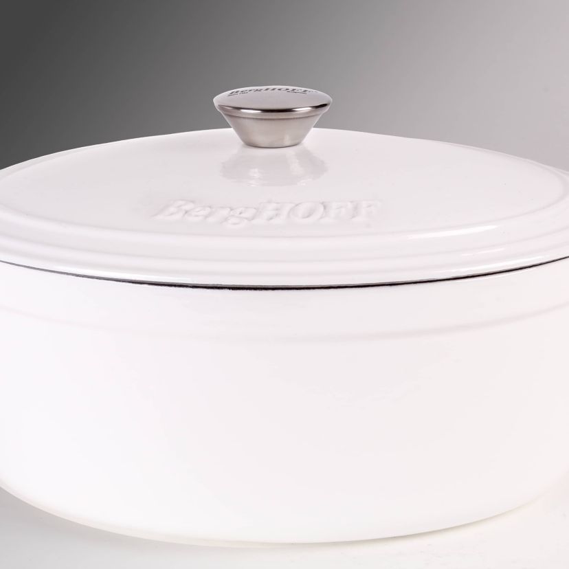 BergHOFF Neo Cast Iron Dutch Oven 5qt., Oyster