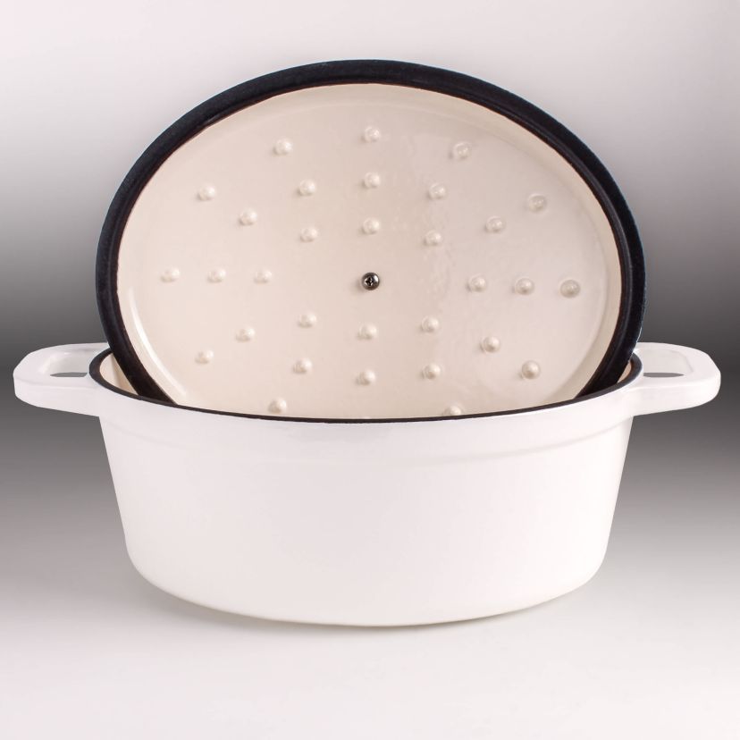 BergHOFF Neo Cast Iron Dutch Oven 5qt., Oyster