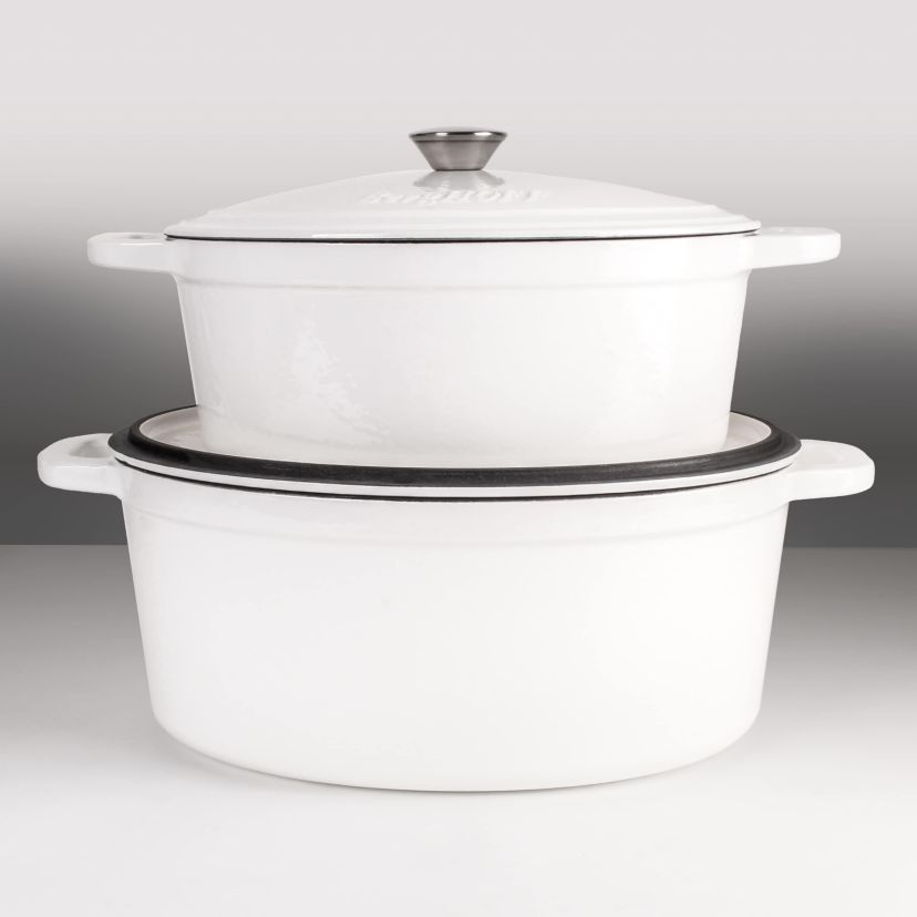 BergHOFF Neo Cast Iron Dutch Oven 5qt., Oyster