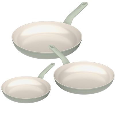BergHOFF Balance 3Pc Nonstick Ceramic Frying Pan Set, Recycled Aluminum, Moonmist