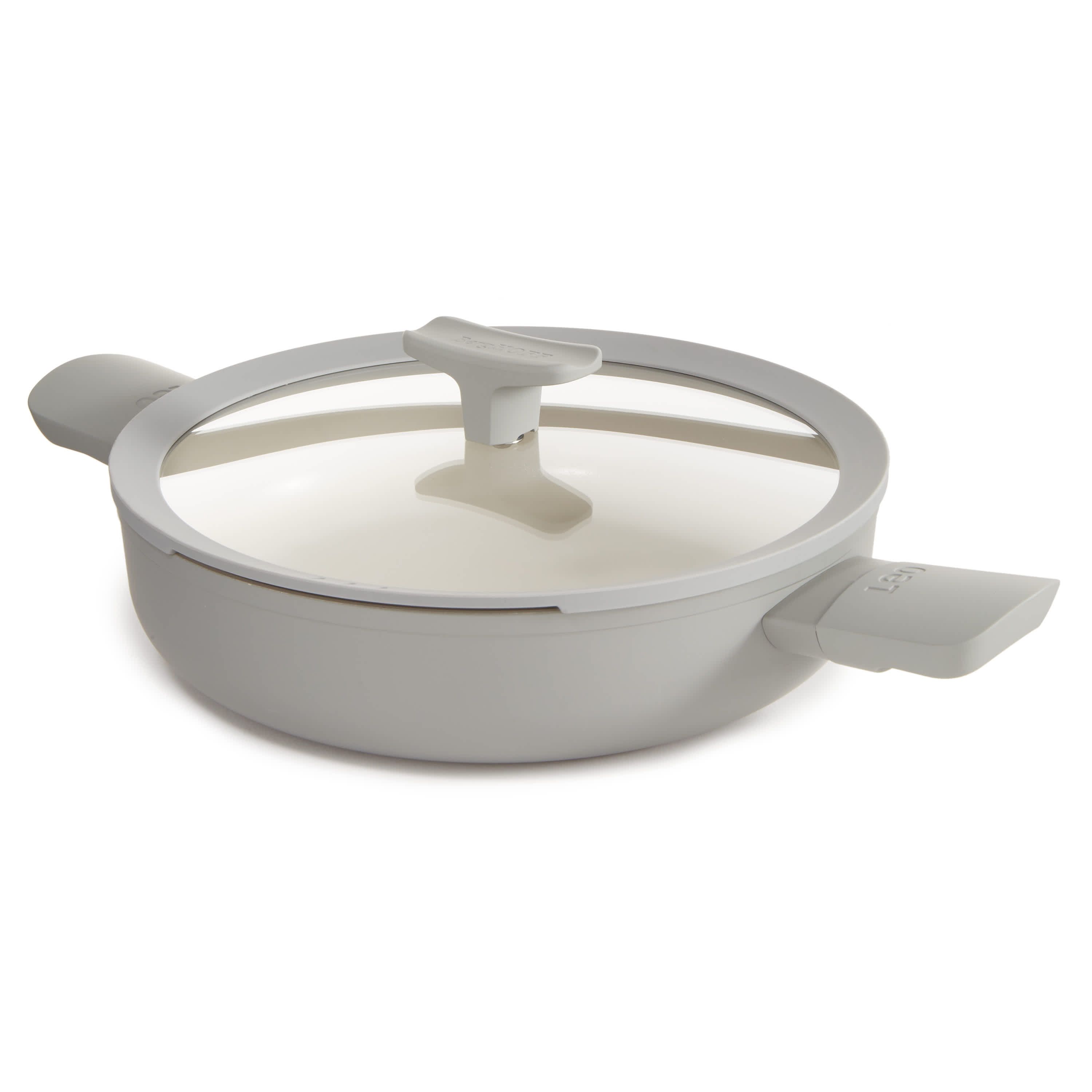 BergHOFF Balance Nonstick Ceramic Sauté Pan 10.25", 3.1qt. With Glass Lid, Recycled Aluminum, Sage