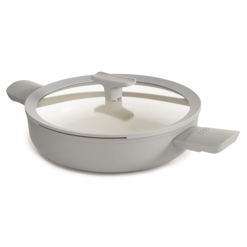 BergHOFF Balance Nonstick Ceramic Sauté Pan 10.25", 3.1qt. With Glass Lid, Recycled Aluminum, Sage