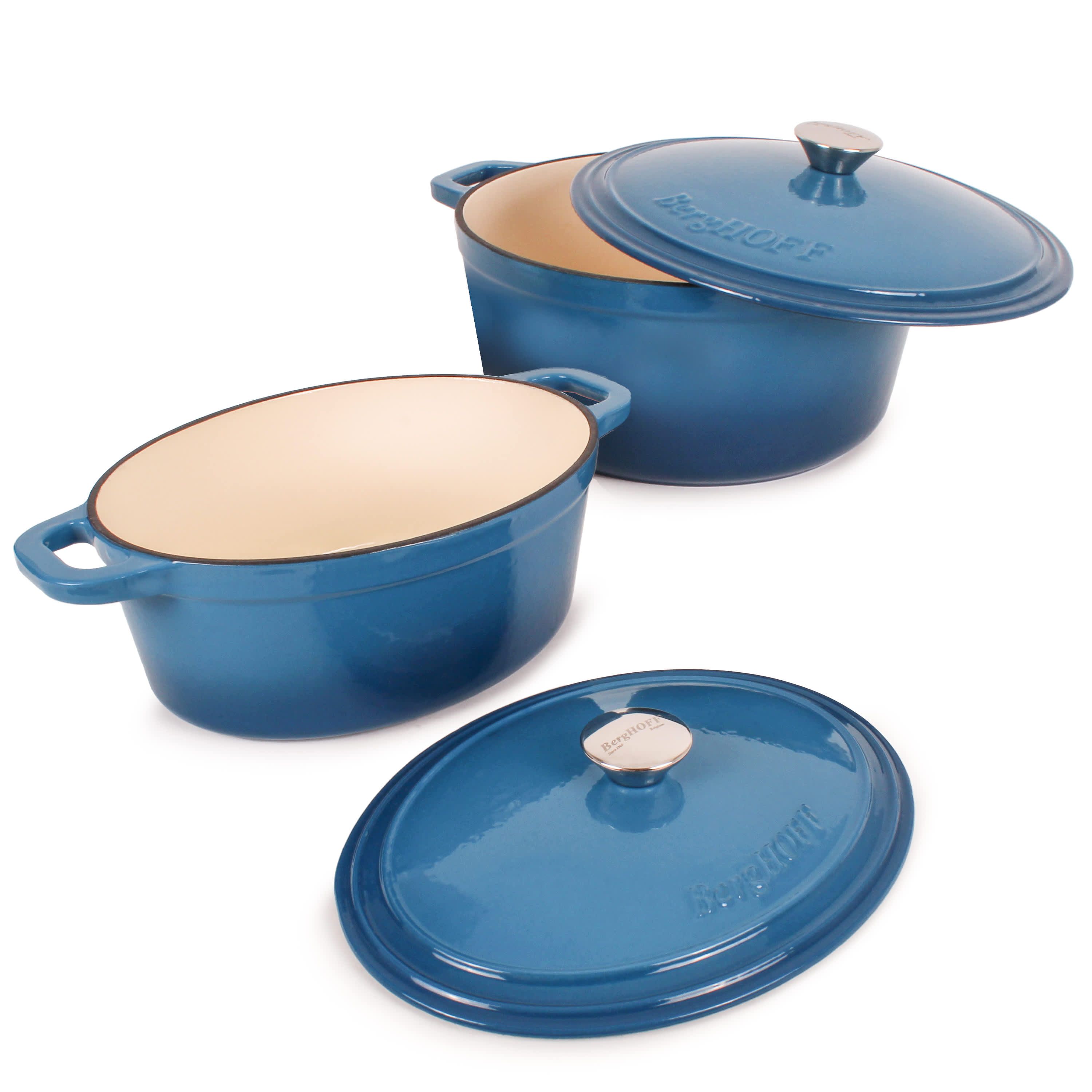 BergHOFF Neo Enamel Cast Iron 10 Pc Cookware Set, Red
